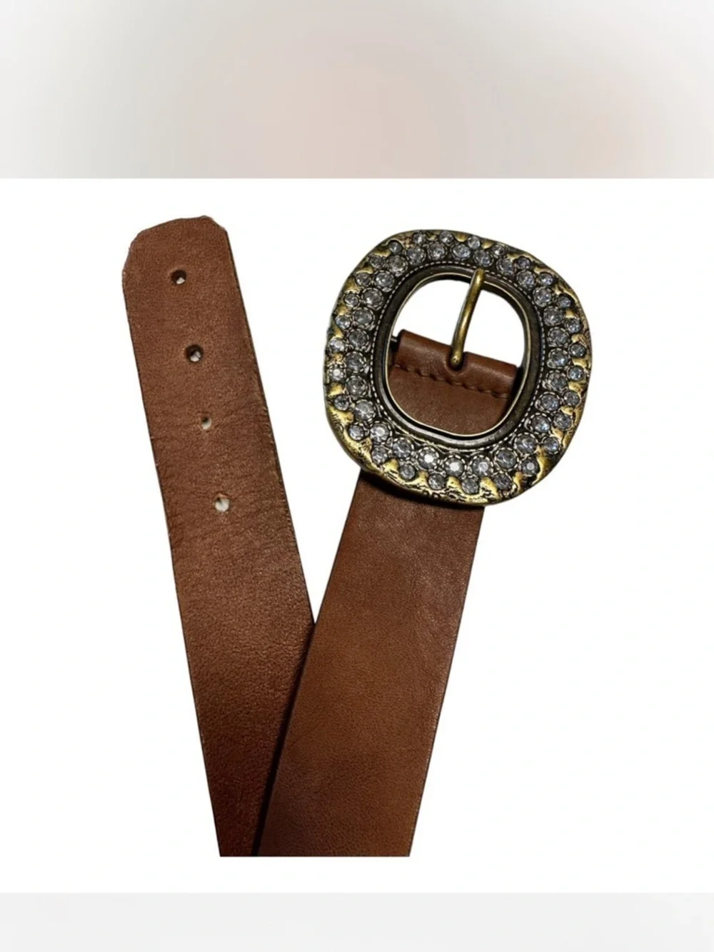 Vintage Chico’s Rhinestone Buckle Belt